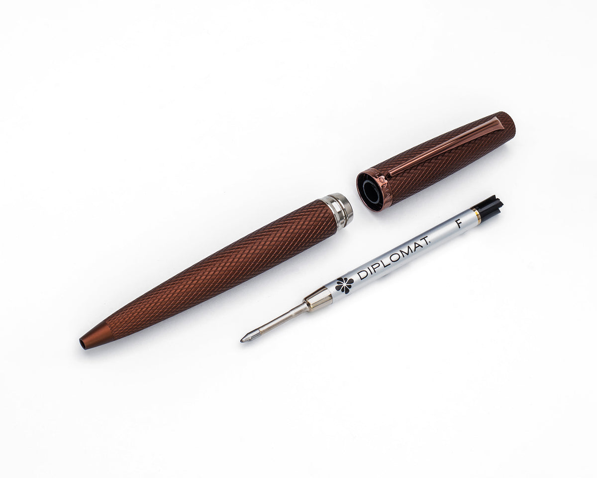 Diplomat Viper Brown Guilloche Ballpoint Pen