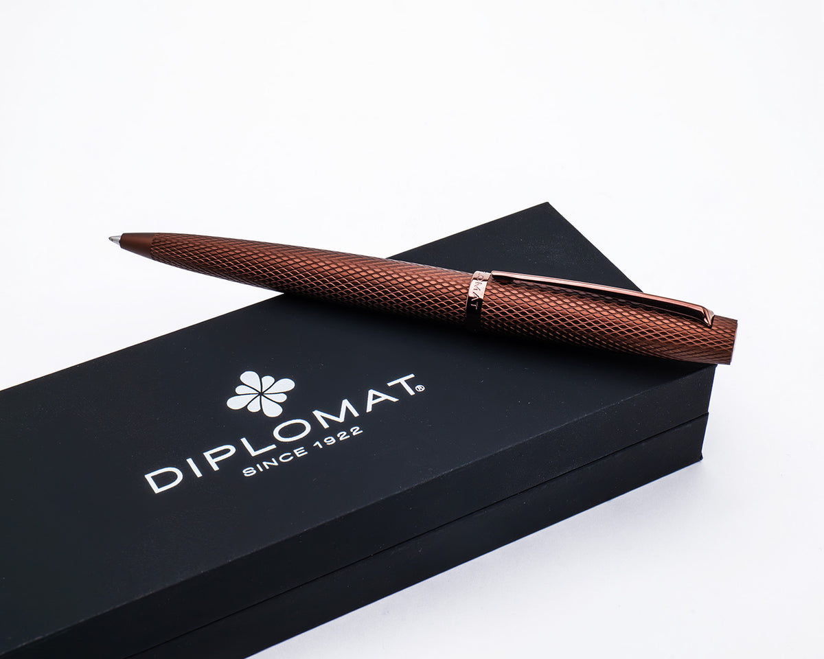 Diplomat Viper Brown Guilloche Ballpoint Pen
