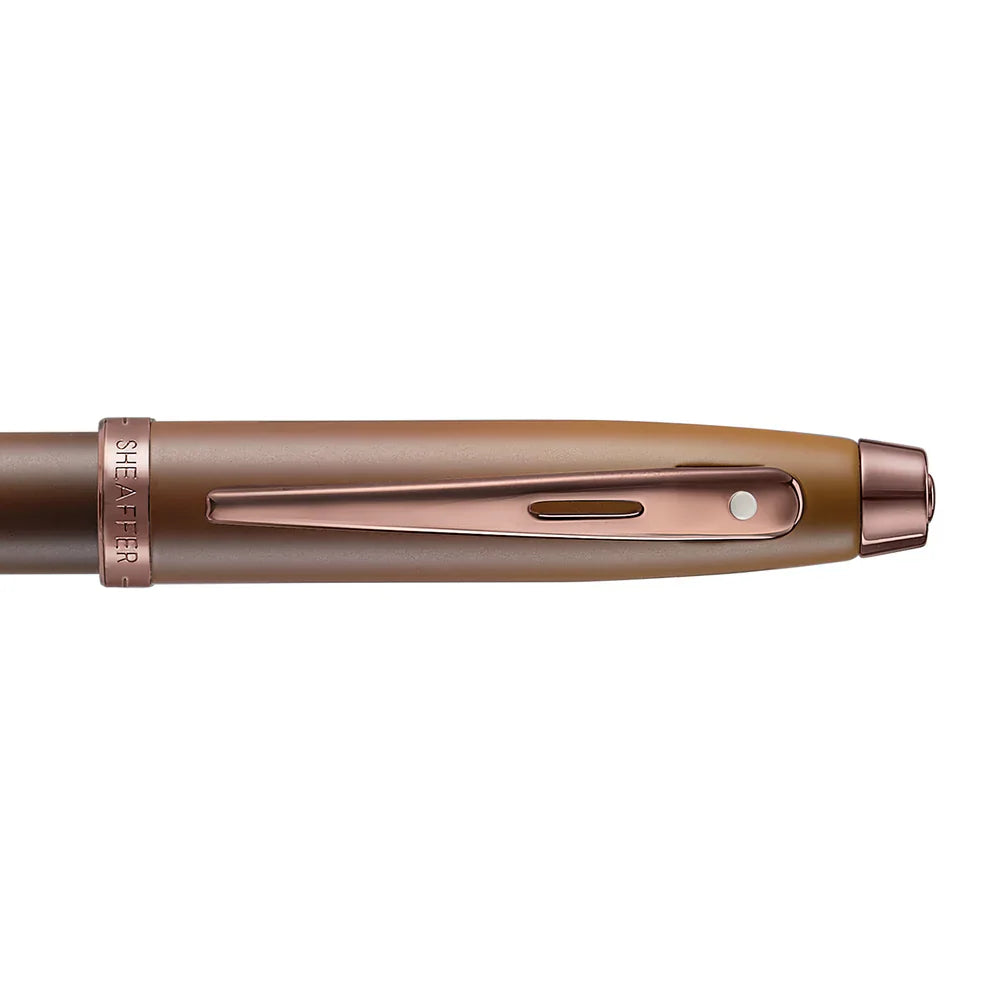 Sheaffer 100 Coffee Edition Matte Brown Rollerball Pen with Regal Brown PVD Trims