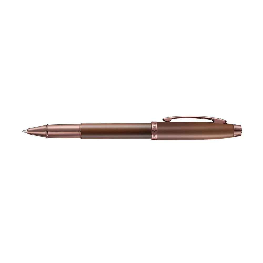 Sheaffer 100 Coffee Edition Matte Brown Rollerball Pen with Regal Brown PVD Trims