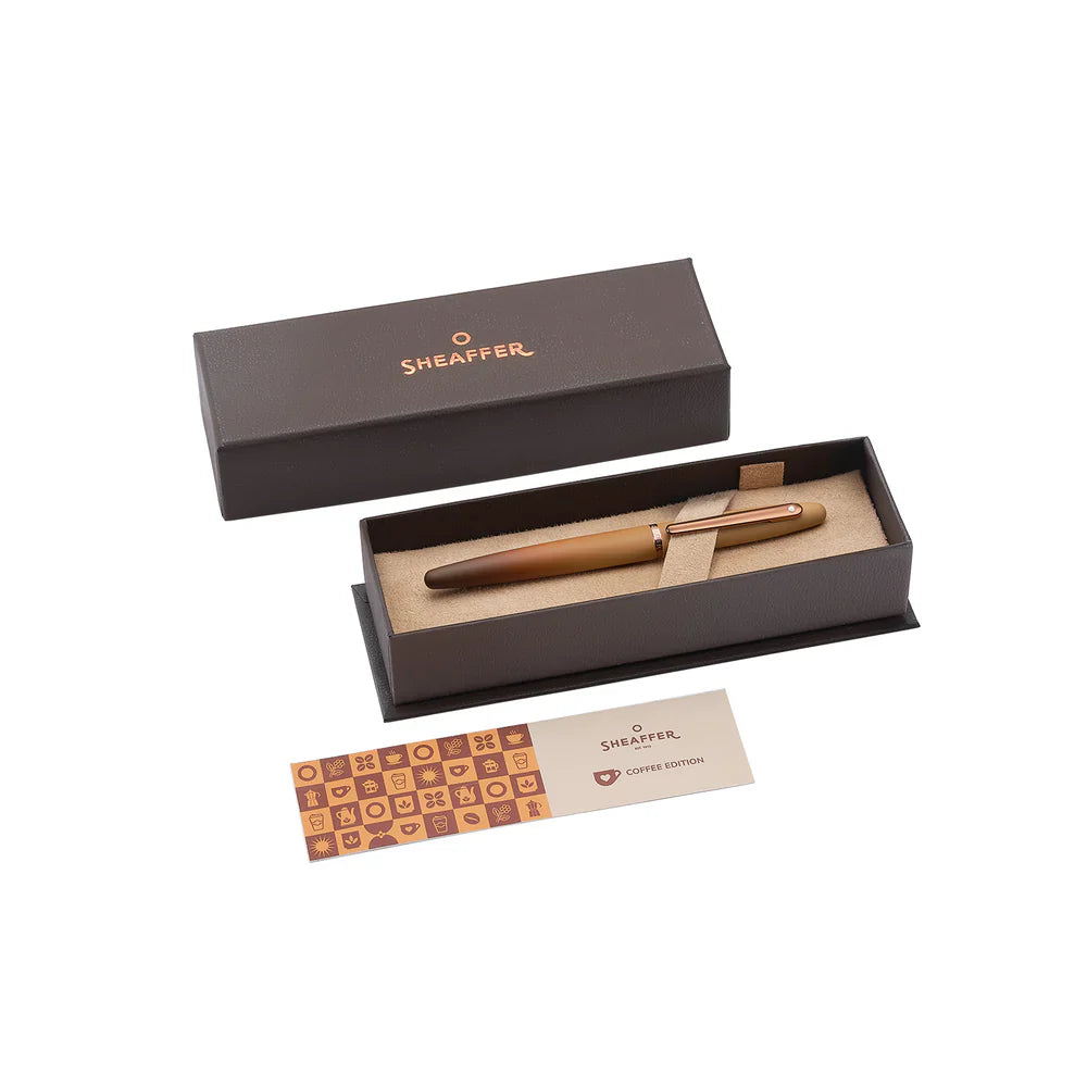 Sheaffer VFM 9428 Coffee Edition Matte Brown Rollerball Pen with Regal Brown PVD Trims