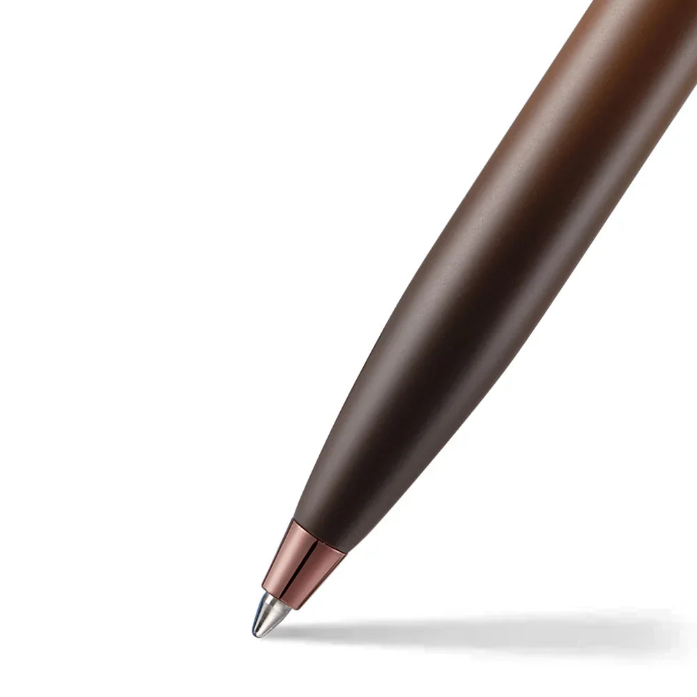 Sheaffer 100 Coffee Edition Matte Brown Ballpoint Pen with Regal Brown PVD Trims