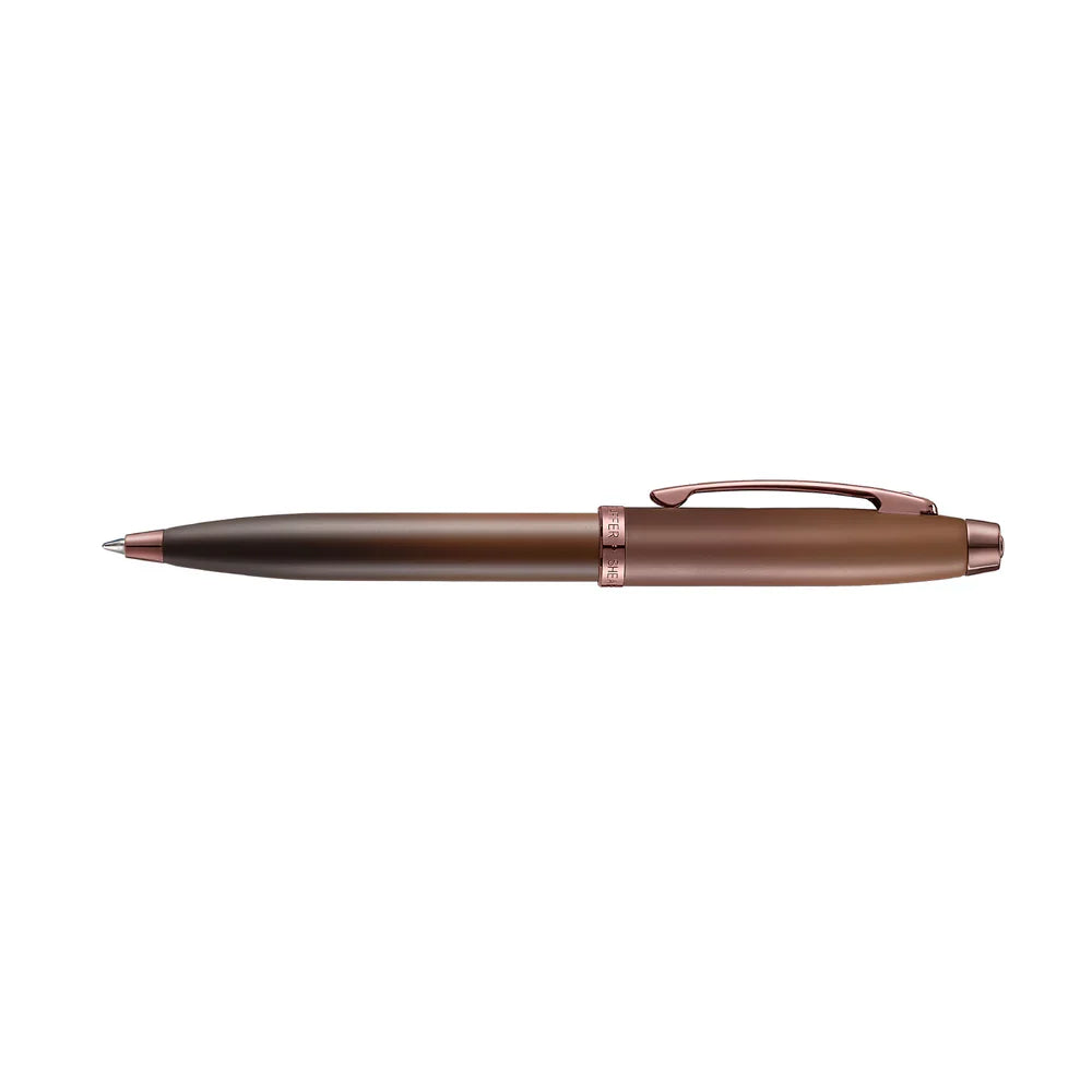 Sheaffer 100 Coffee Edition Matte Brown Ballpoint Pen with Regal Brown PVD Trims