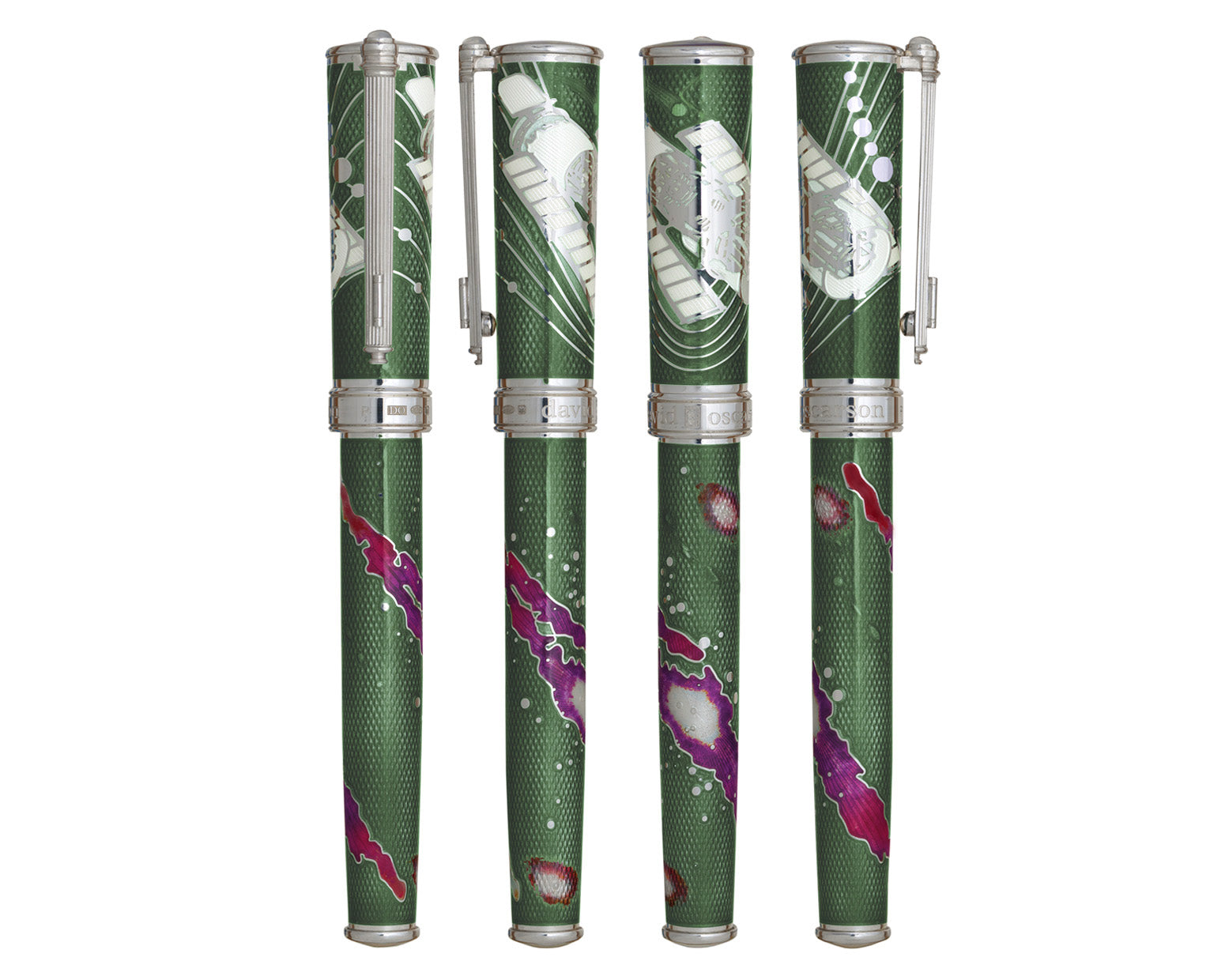 David Oscarson Edwin Hubble Fountain Pen - Galactic Green