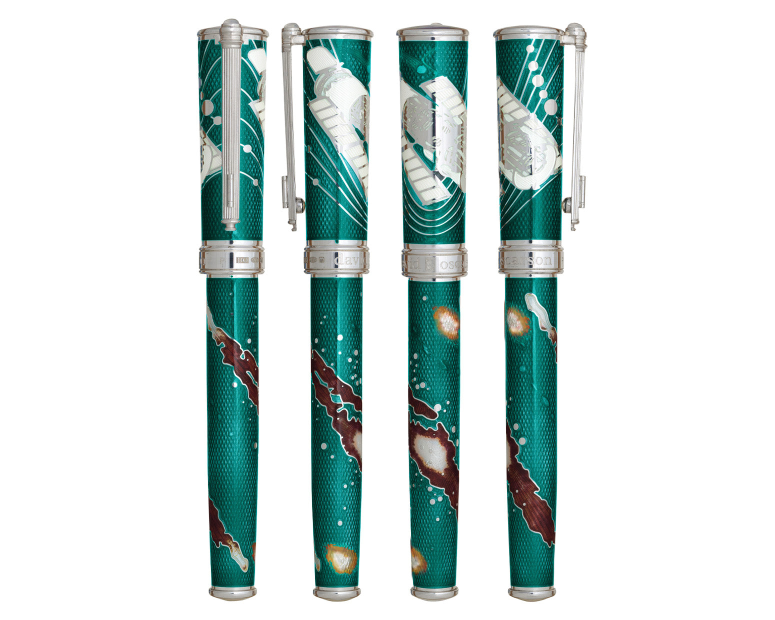 David Oscarson Edwin Hubble Fountain Pen - Teal Dawn