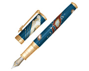 David Oscarson Edwin Hubble Fountain Pen - Twilight Blue with Gold Vermeil