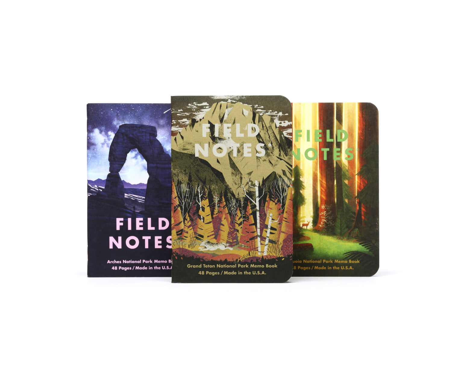 Field Notes National Parks Series D: Grand Teton, Arches, Sequoia - 3 Pack