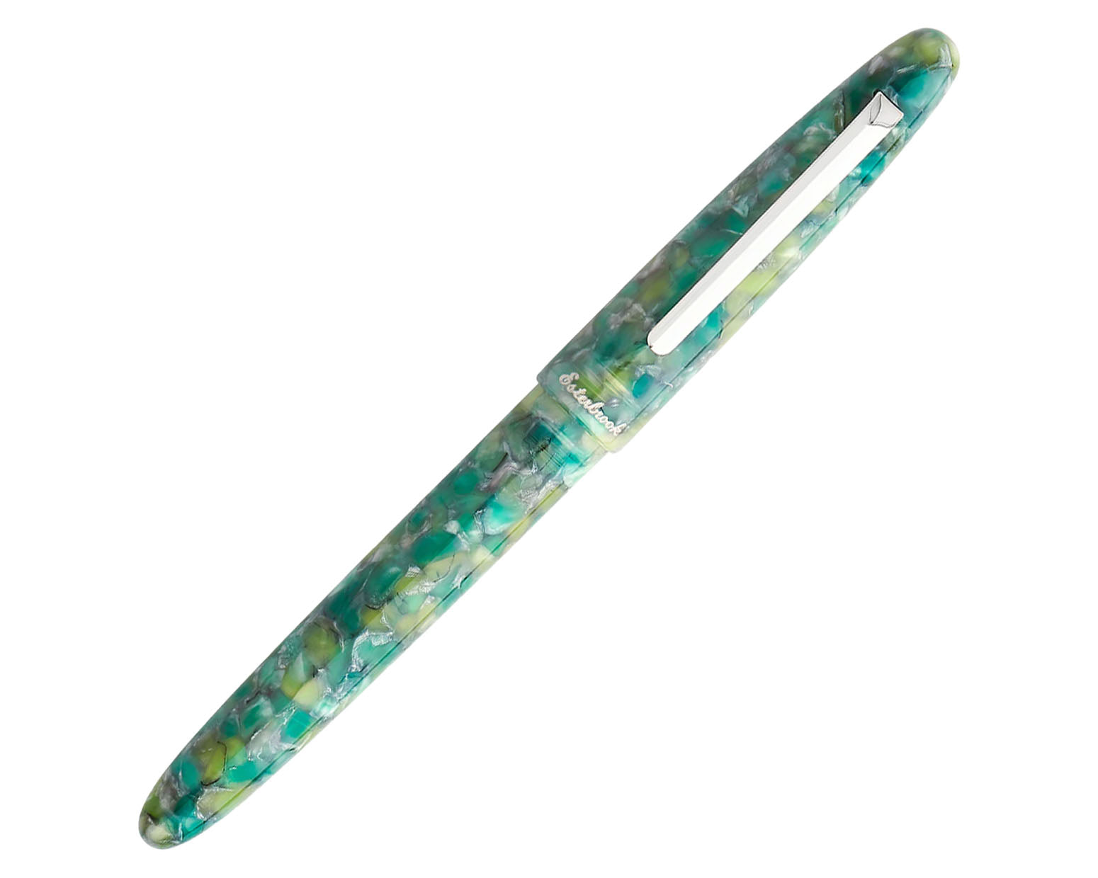 Esterbrook Estie Oversized Sea Glass Fountain Pen - Chrome Trim