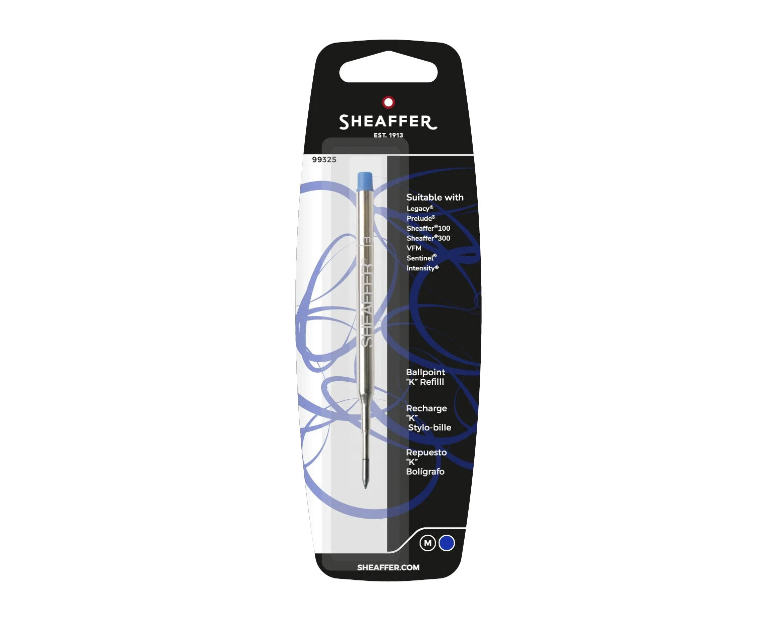 Sheaffer Ballpoint Pen Refill "K" Style - Blue - Medium