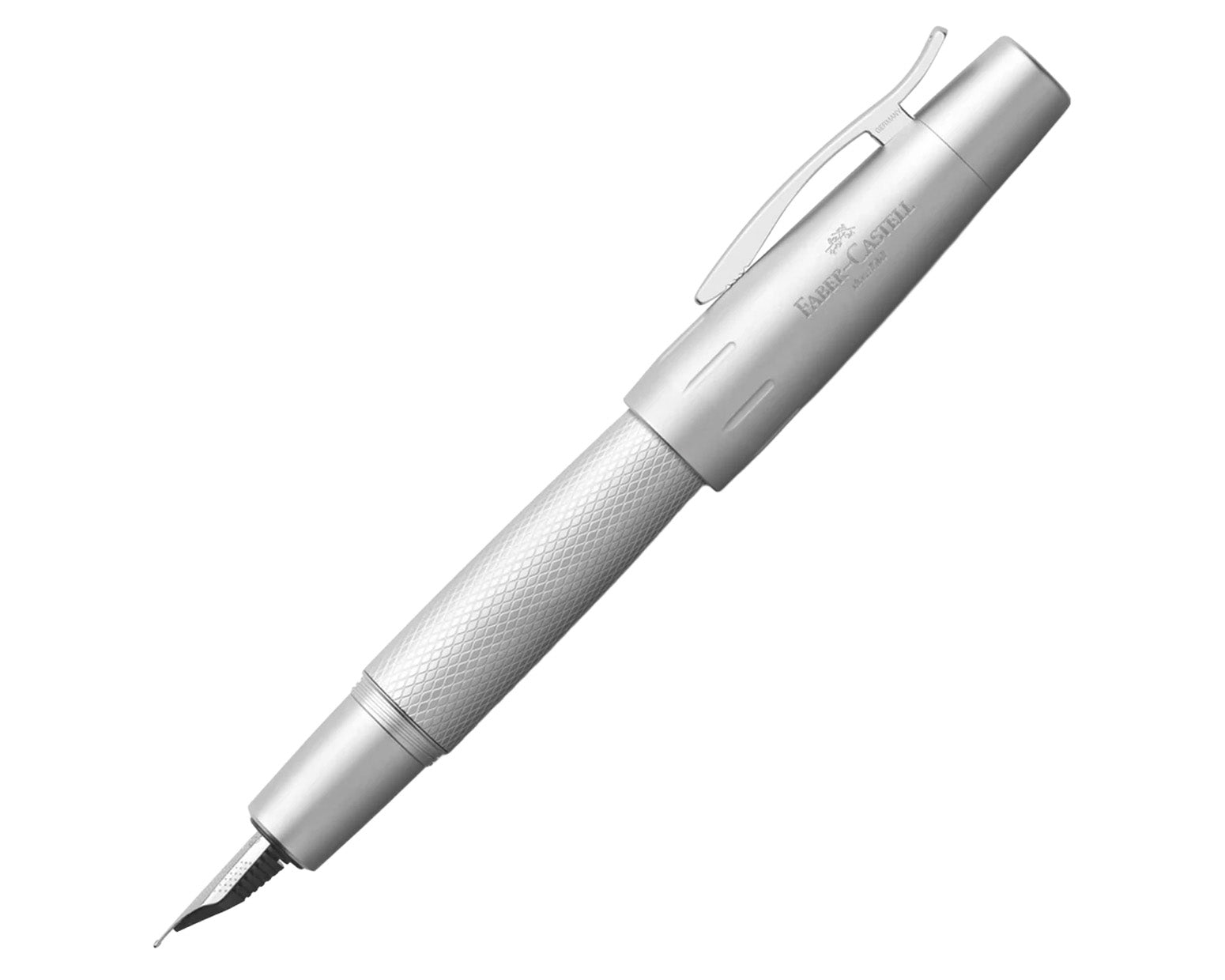 Faber-Castell E-Motion Fountain Pen - Pure Silver