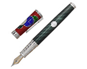 David Oscarson Take it to the Limit Fountain Pen - Fire Red and Carbon Black