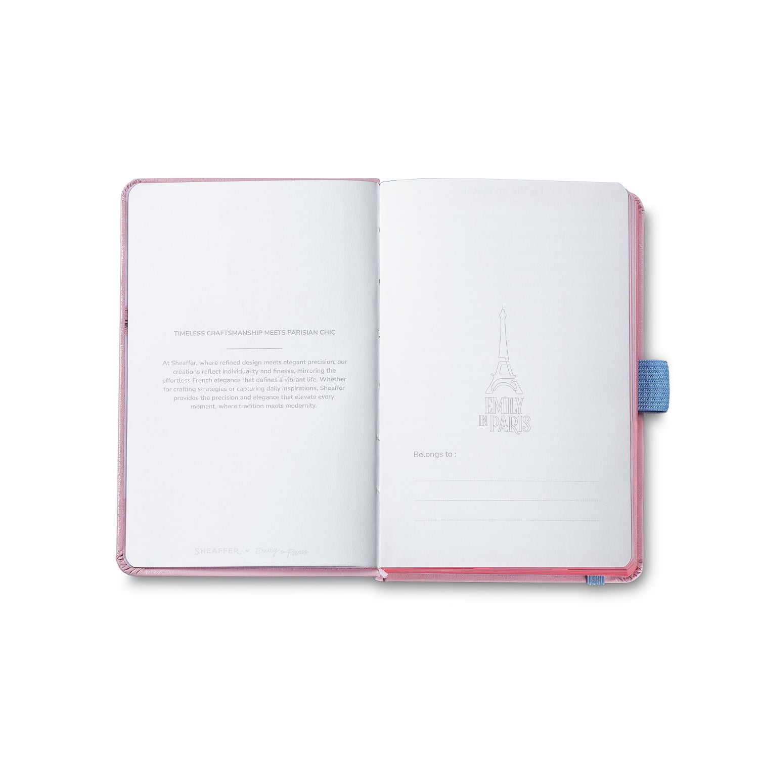 Sheaffer Emily in Paris Sentinel Pink Matte Ballpoint Pen with Chrome Trim & Small Hardbound Notebook Gift Set