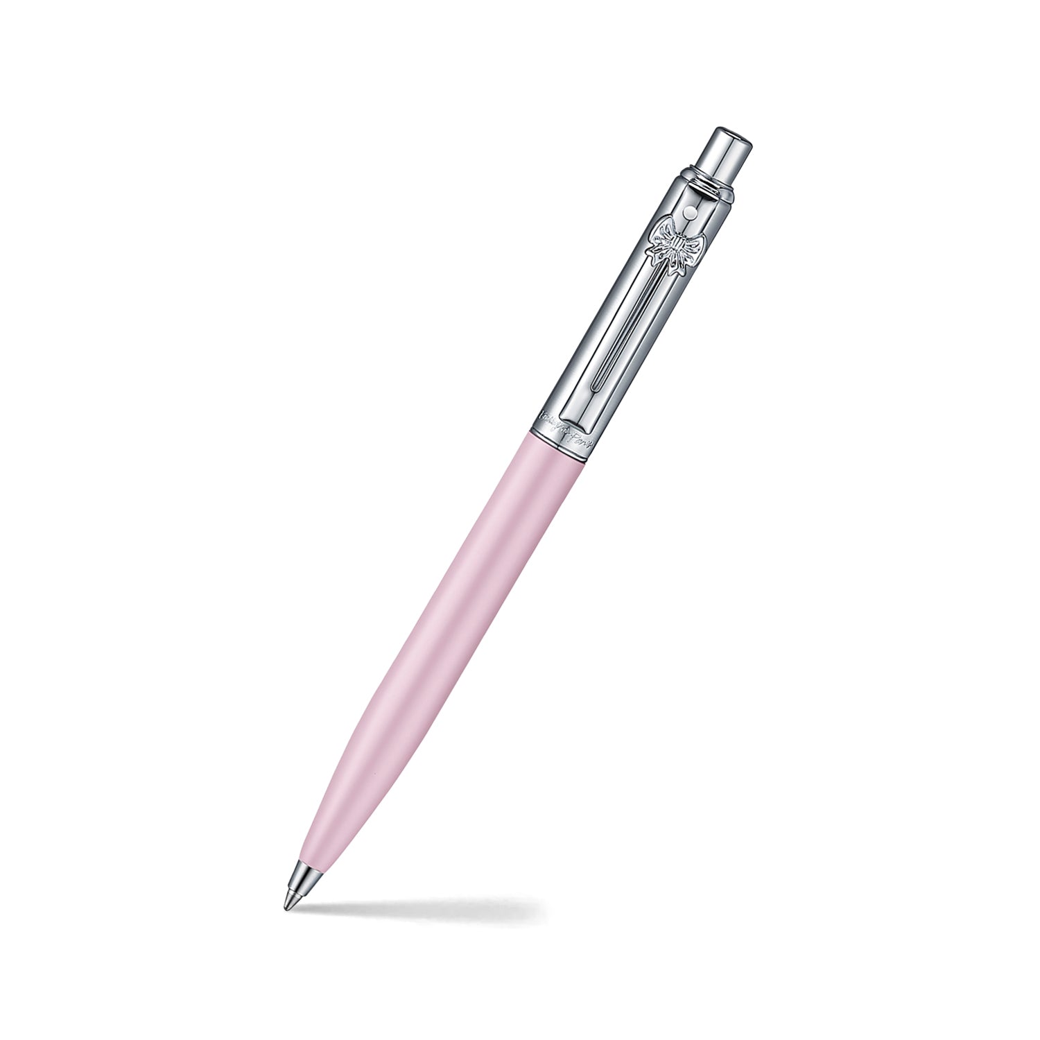 Sheaffer Emily in Paris Sentinel Pink Matte Ballpoint Pen with Chrome Trim & Small Hardbound Notebook Gift Set