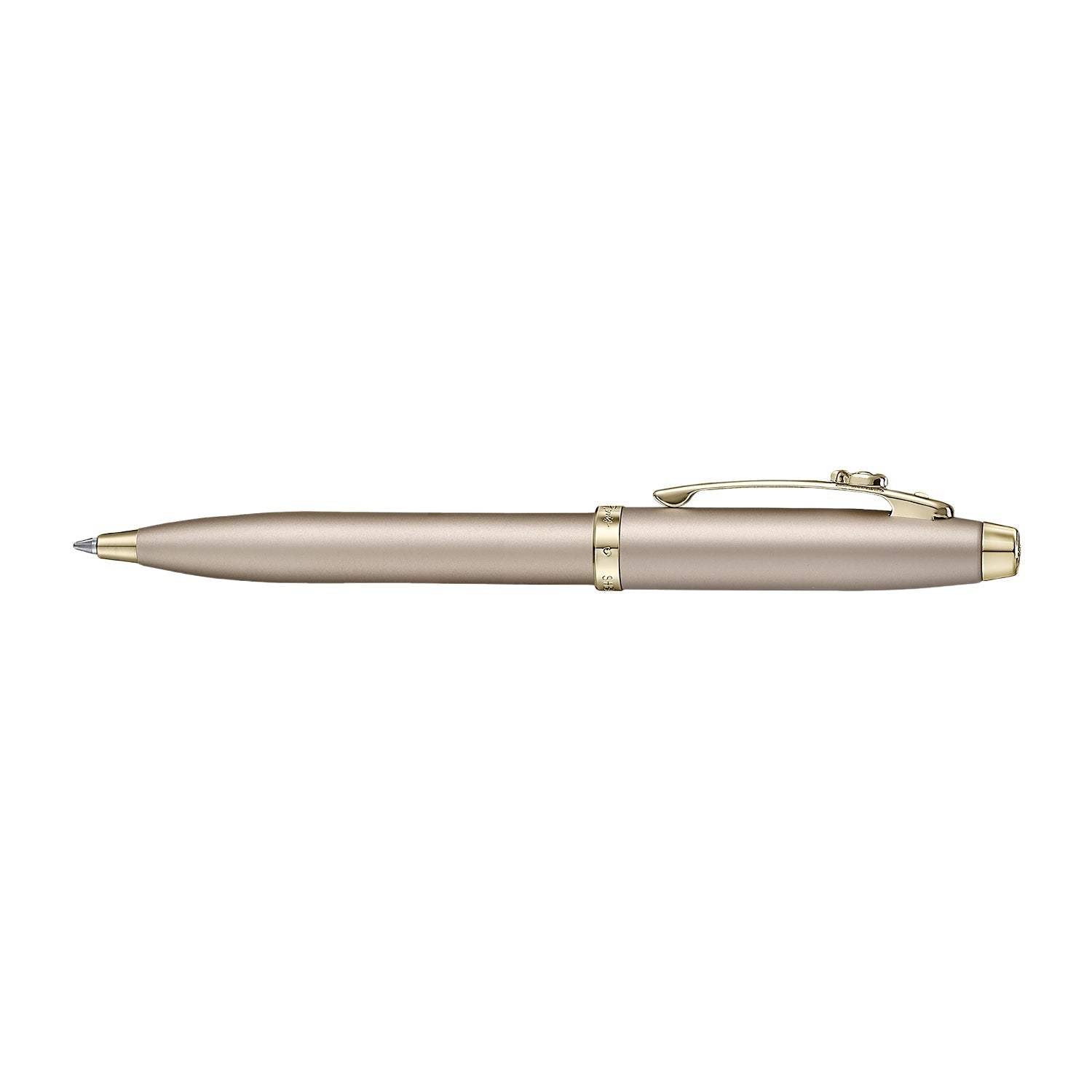 Sheaffer 100 Emily in Paris Champagne Gold Ballpoint Pen & Full-Grain Credit Card Holder Gift Set