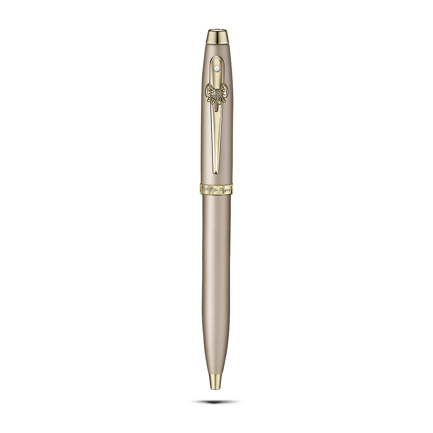 Sheaffer 100 Emily in Paris Champagne Gold Ballpoint Pen & Full-Grain Credit Card Holder Gift Set