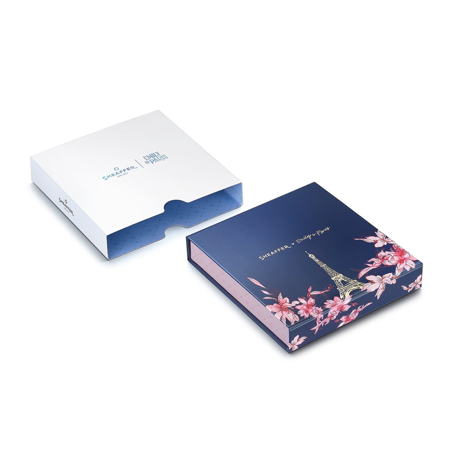 Sheaffer Emily in Paris Prelude Mini Pastel Pink Ballpoint Pen & Full-Grain Leather Credit Card Holder Gift Set