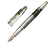 David Oscarson Hans Christian Andersen Fountain Pen - Translucent Grey, Mossy Black and White