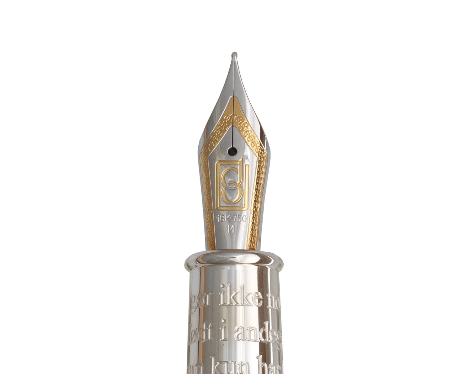 David Oscarson Hans Christian Andersen Fountain Pen - Translucent Grey, Mossy Black and White