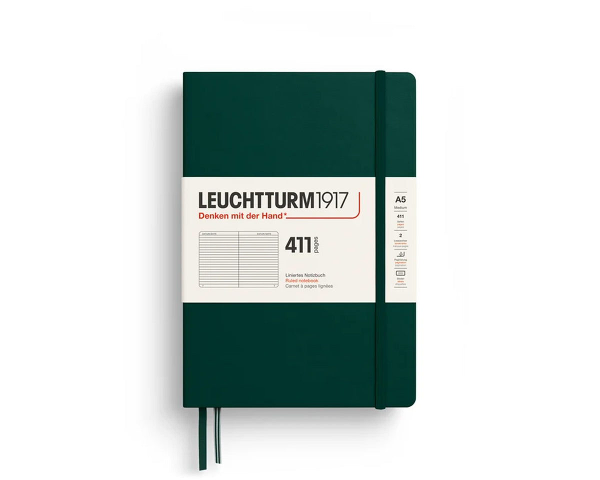 Leuchtturm1917 411 Hardcover Medium (A5) Notebook - Forest Green