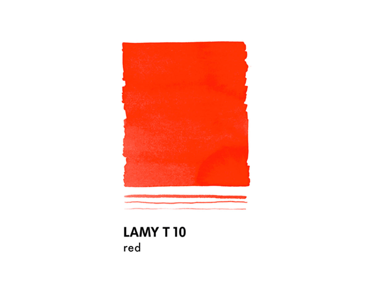 Lamy T10 Giant Fountain Pen Ink Cartridge Refill 5-Pack - Red
