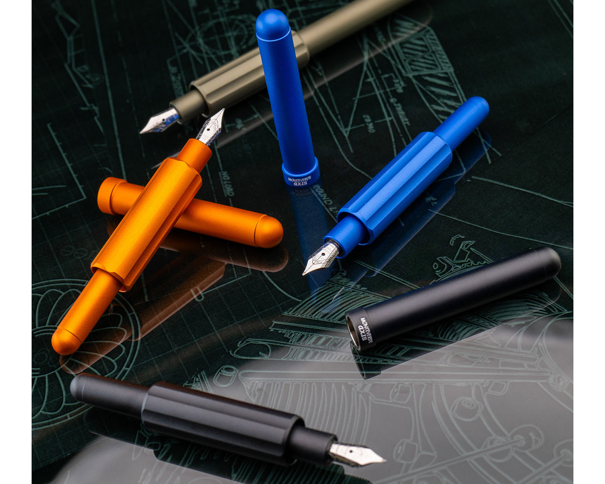 Monteverde Axis Matte Blue Fountain Pen