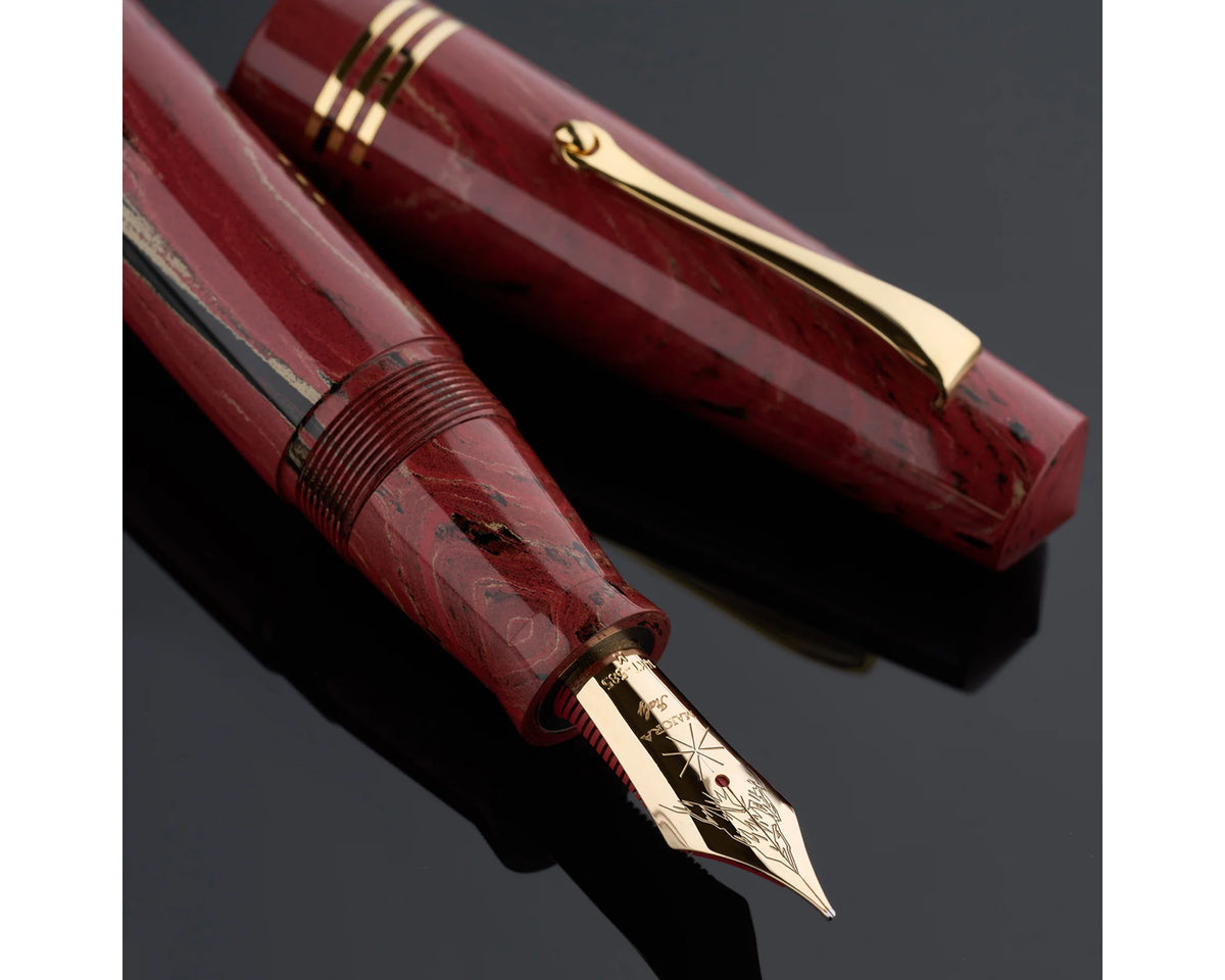 Maiora Everest Ebonite Vulcania Red Fountain Pen