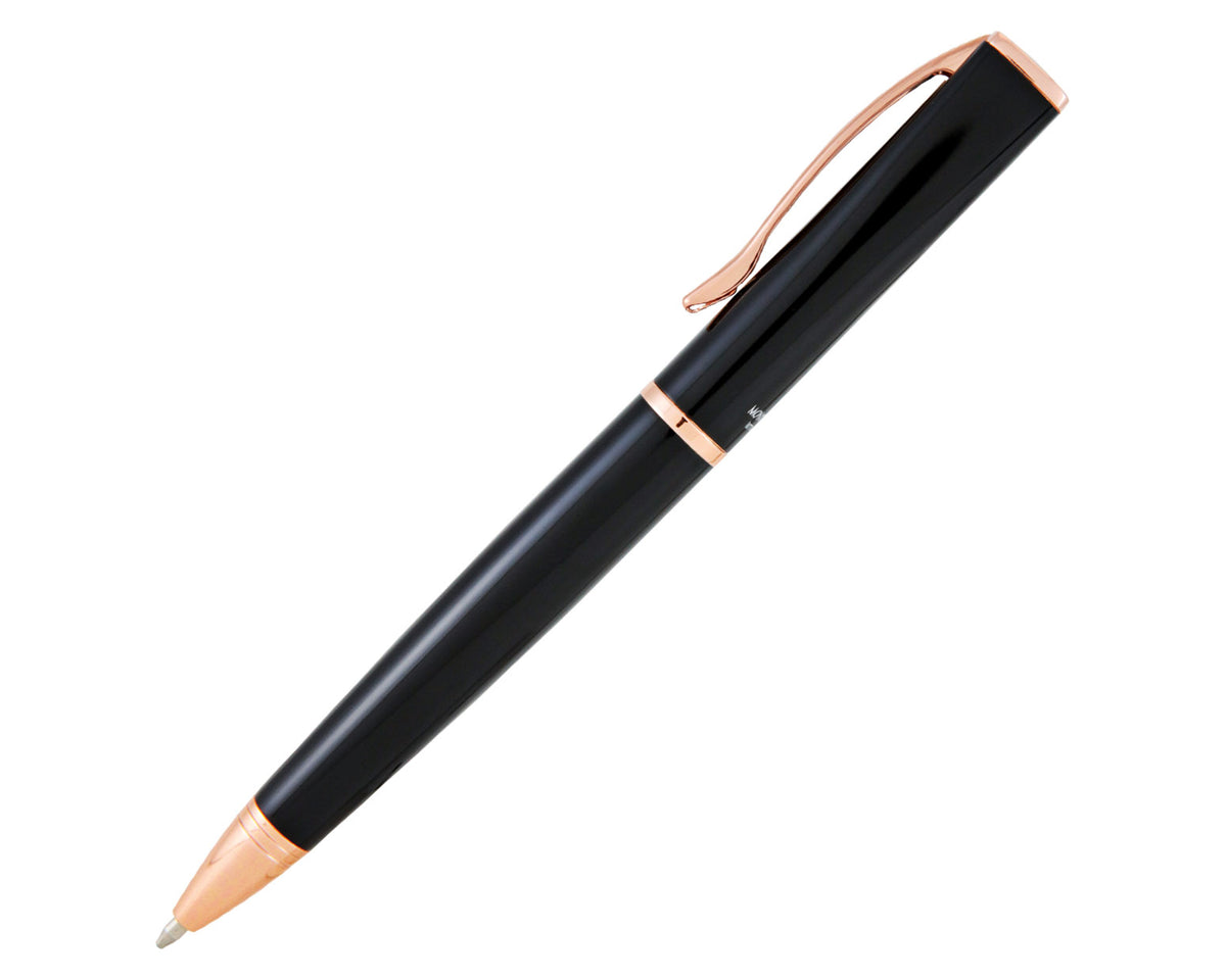 Monteverde Impressa Black with Rose Gold Trim Ballpoint Pen