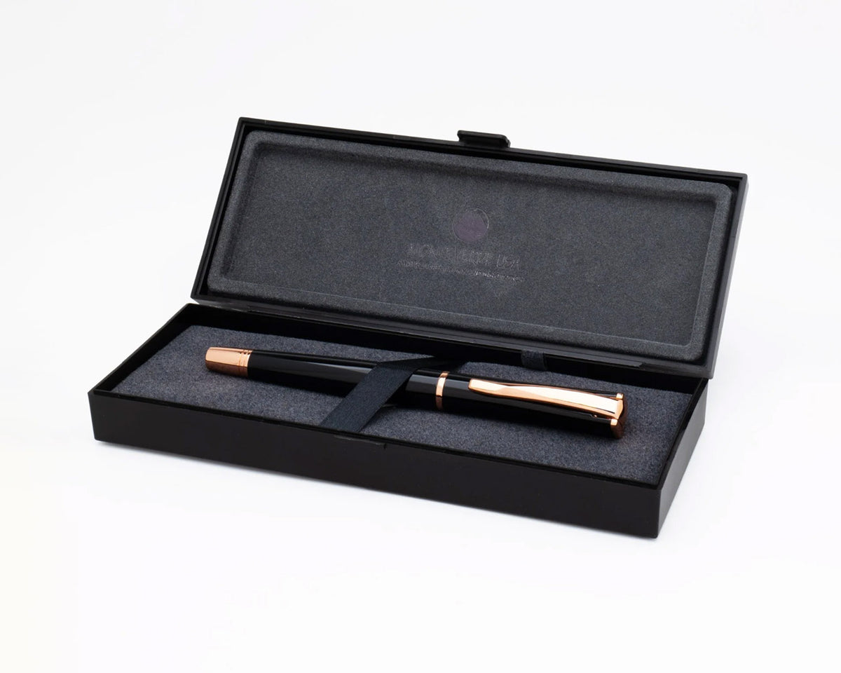 Monteverde Impressa Black with Rose Gold Trim Fountain Pen