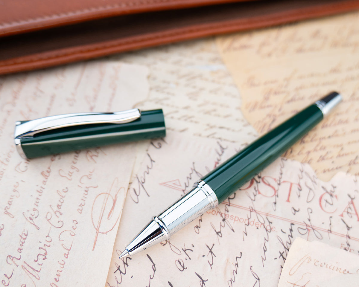 Monteverde Impressa Green with Chrome Trim Rollerball Pen