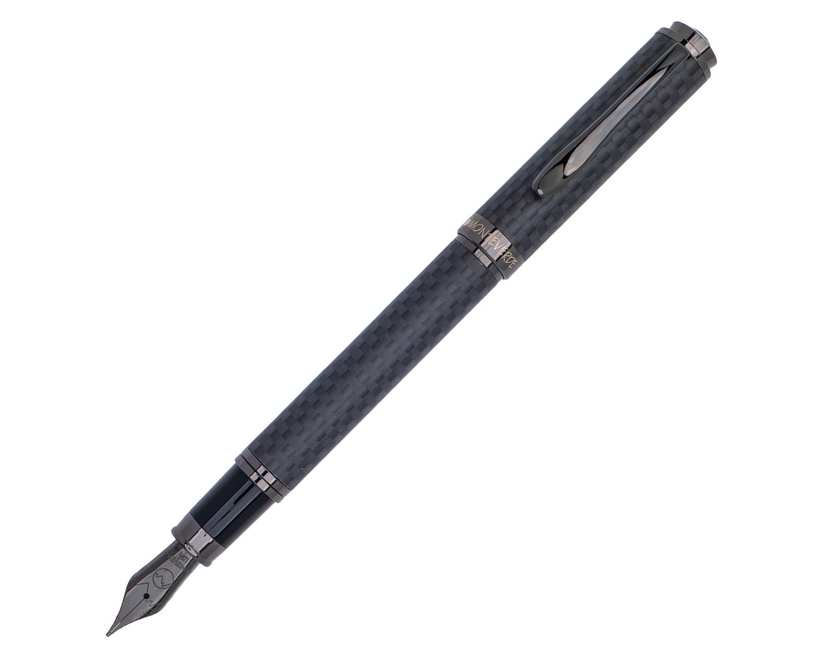 Monteverde Innova Matte Carbon Fiber Fountain Pen with Gunmetal Trim