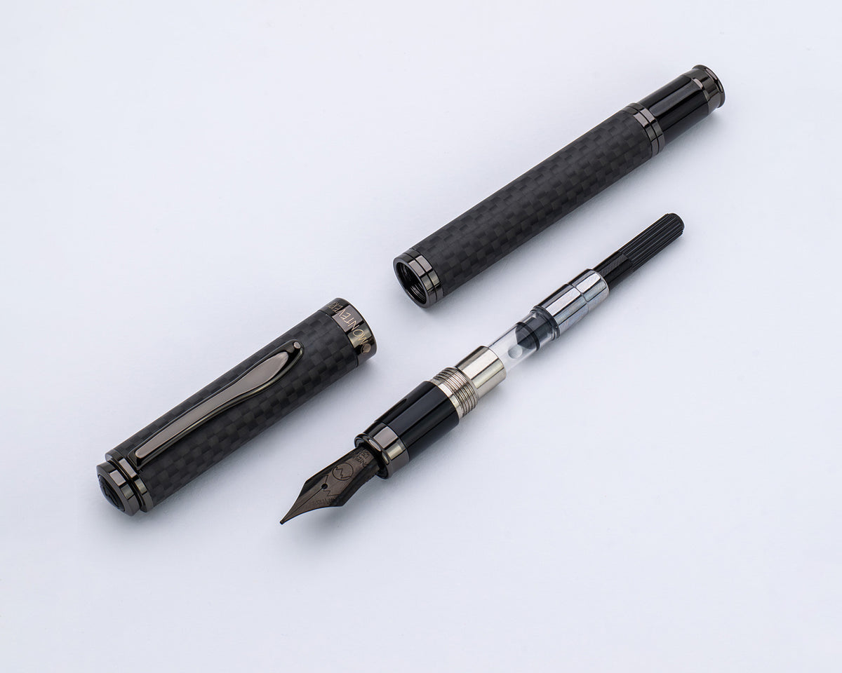 Monteverde Innova Matte Carbon Fiber Fountain Pen with Gunmetal Trim