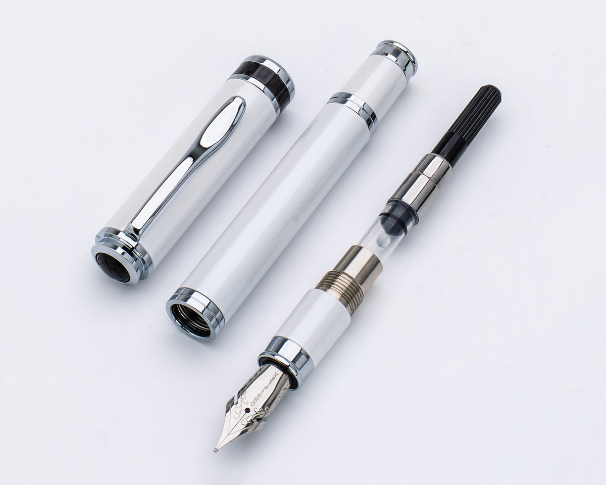 Monteverde Innova Color of The Year 2026 Cloud Dancer with Chrome Trim Fountain Pen Set (Limited Edition)