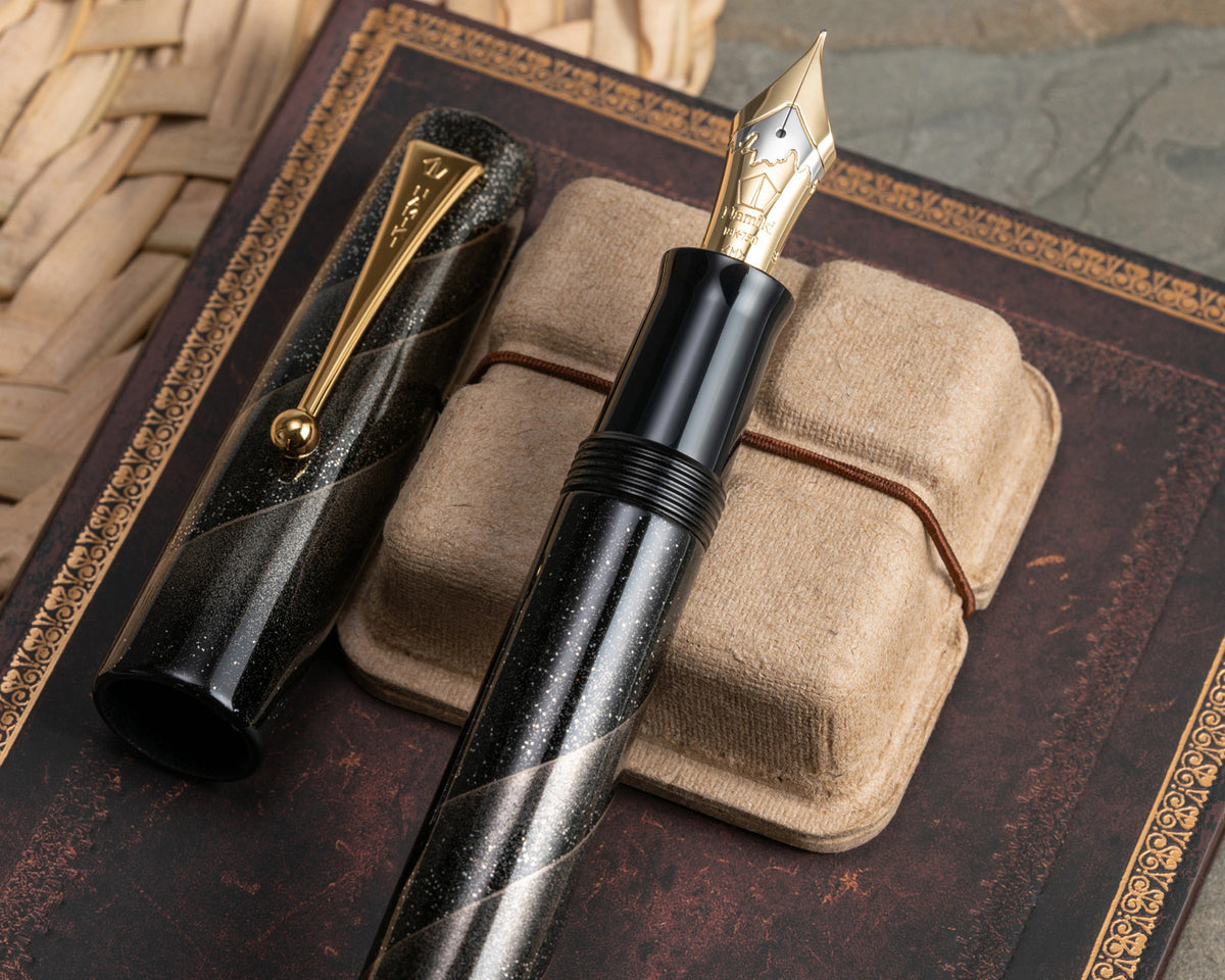 Namiki Aya Hayate-Gale Black Fountain Pen - 18K Nib