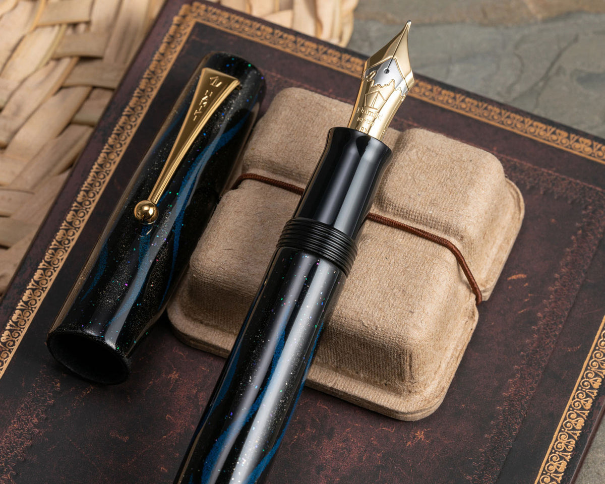 Namiki Aya Seiryu-Limpid Stream Blue Fountain Pen - 18K Nib