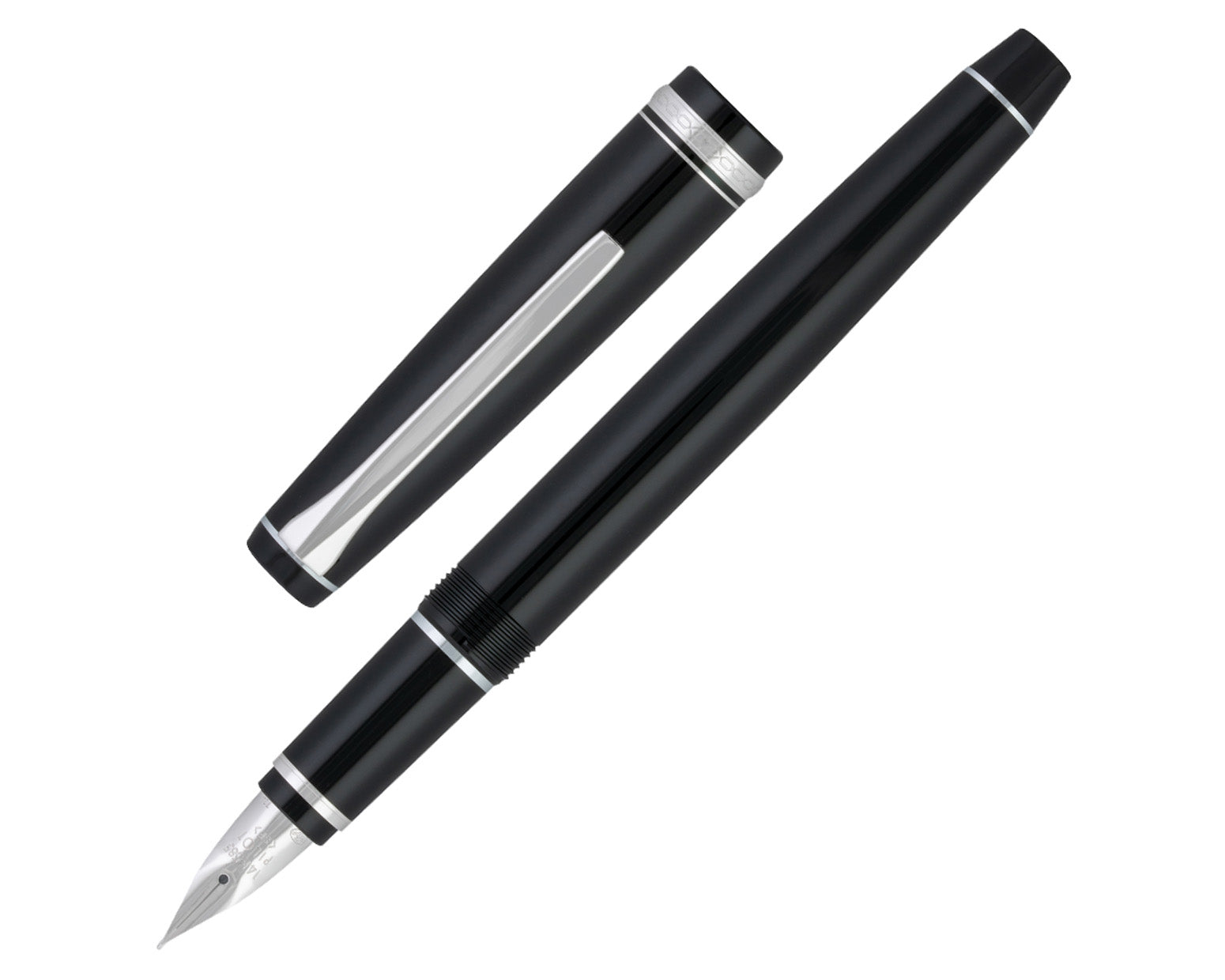 Pilot Falcon Black / Rhodium Fountain Pen – Fahrney's Pens