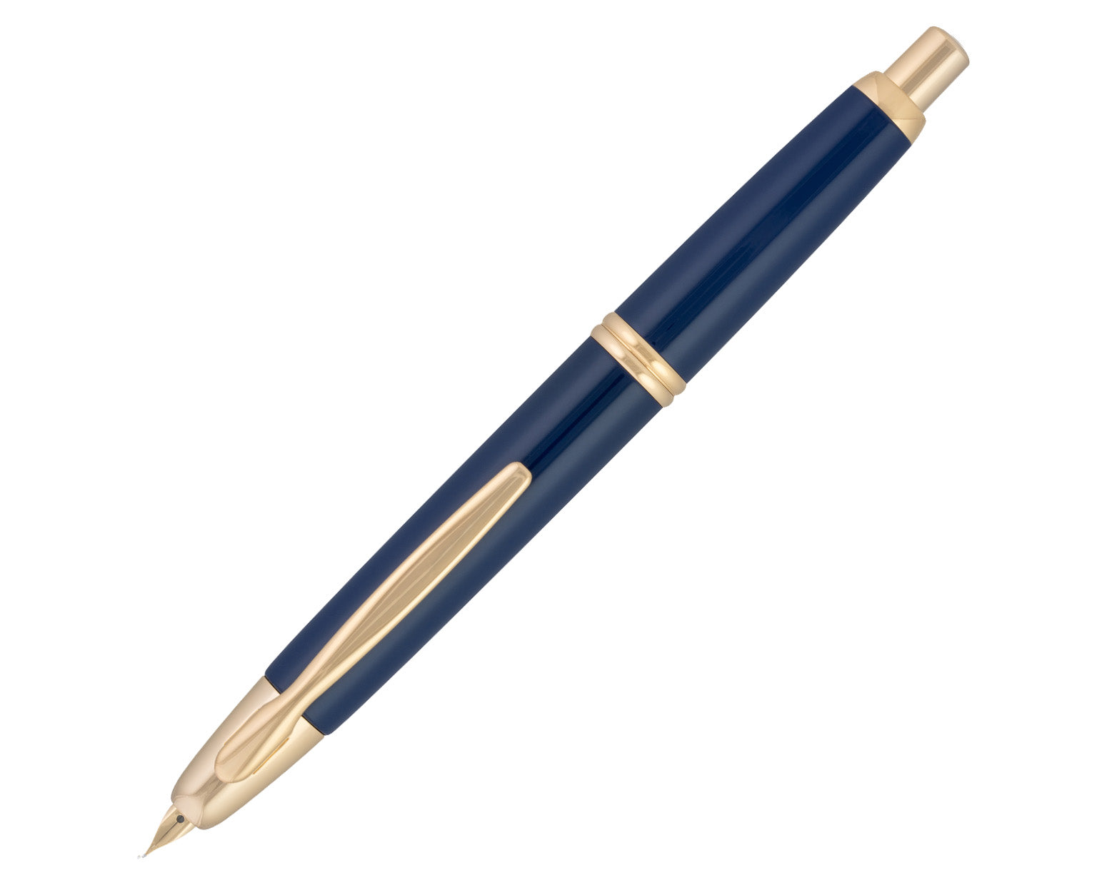 Pilot Vanishing Point  Blue / Gold Fountain Pen