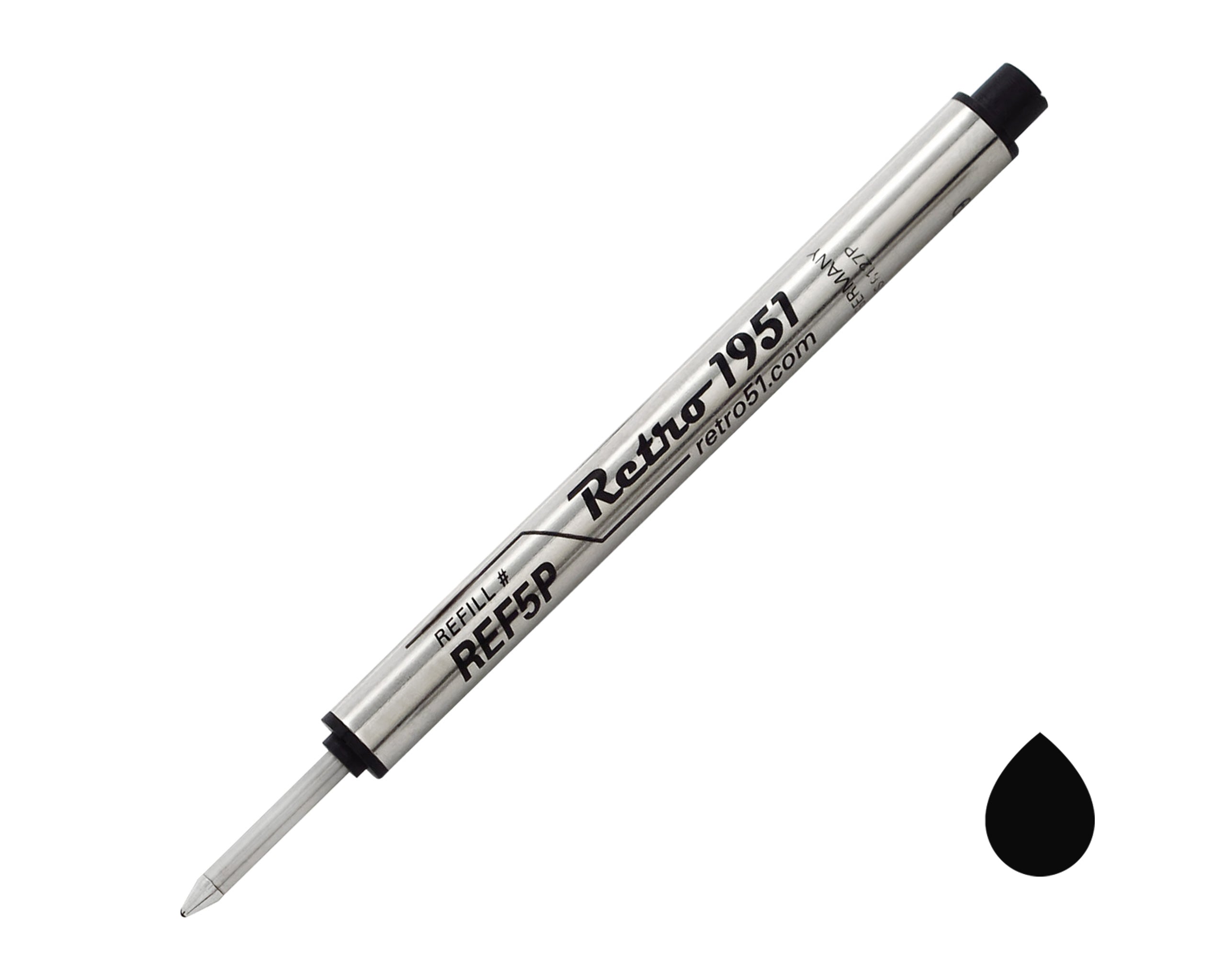 Fahrneys x Retro51 Capless Rollerball Refill 2 Pack - Black
