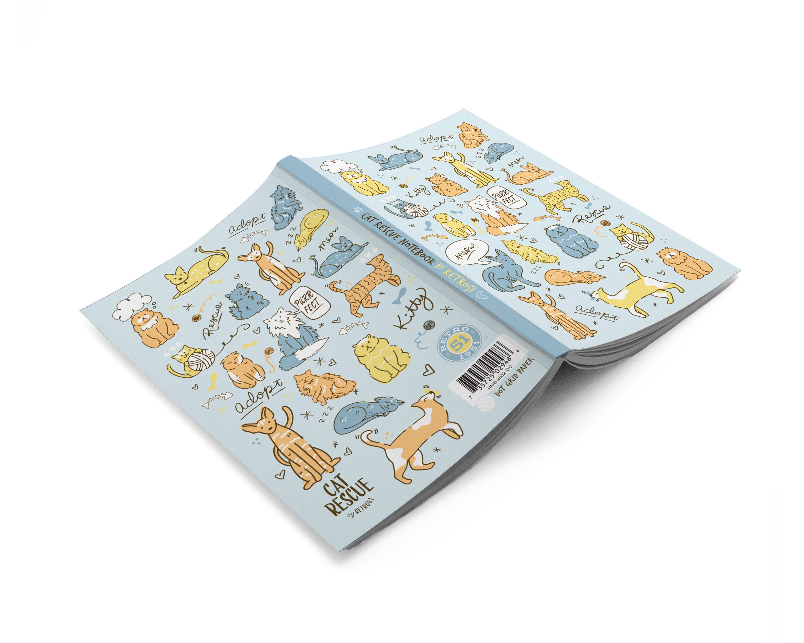 Retro51 Cat Rescue 6 Classic Notebook - Dot Grid
