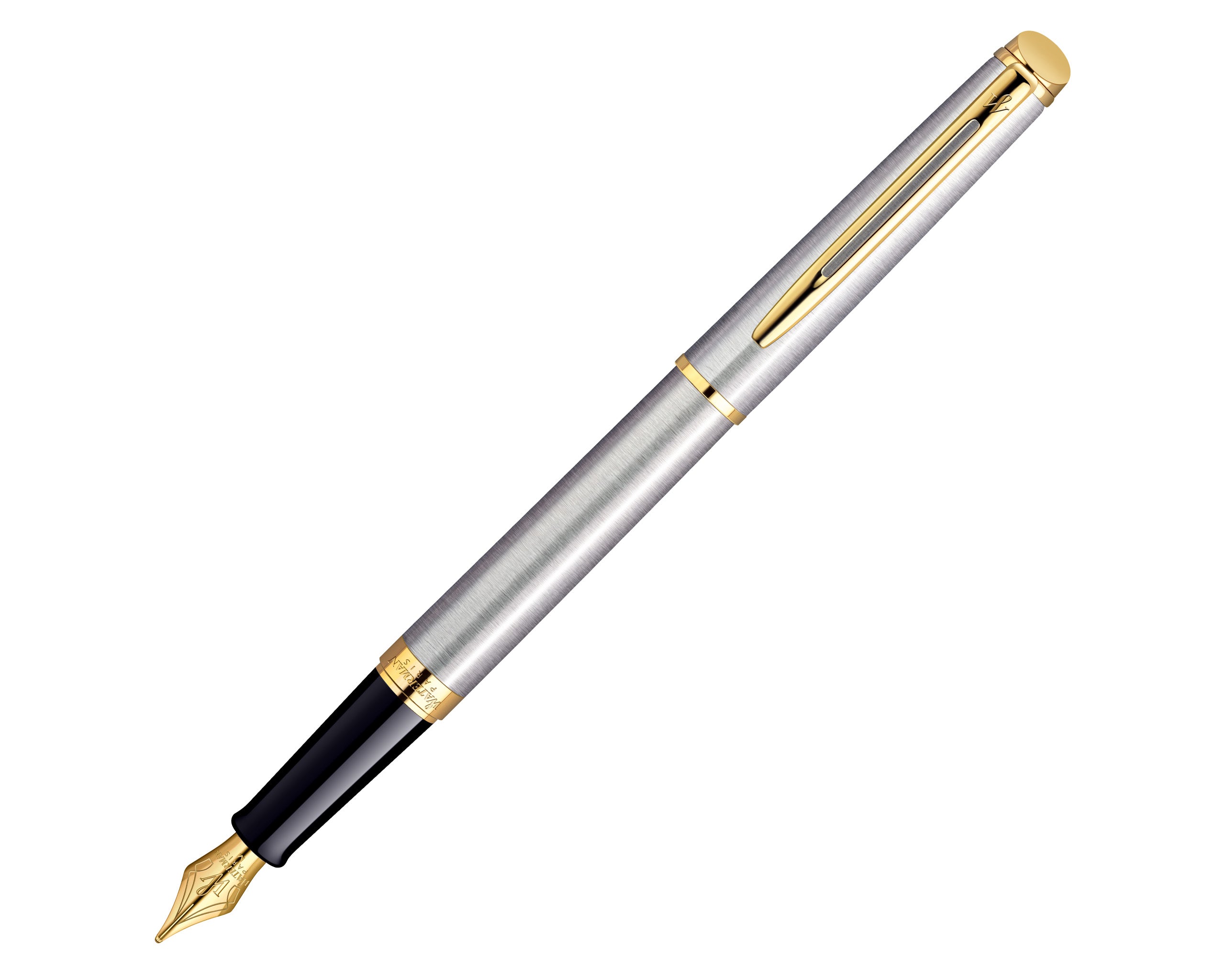 Waterman Hemisphere Stainless Gold Trim Fountain Pen