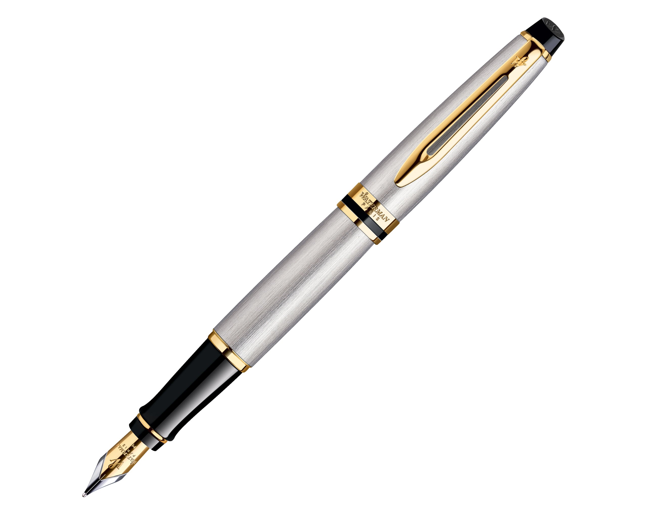 Waterman Expert Fountain Pen Stainless Gold Trim