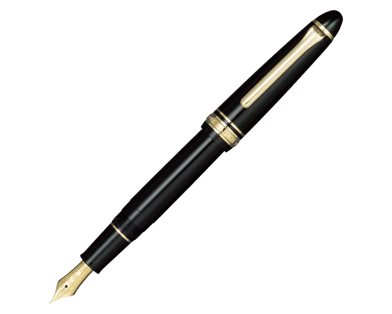 Sailor 1911S Black Fountain Pen with Gold Trim