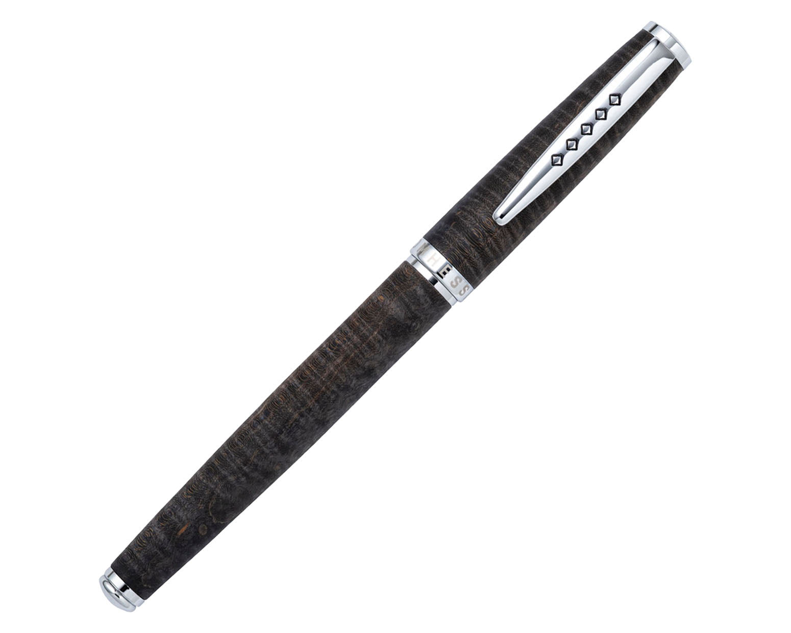 Tom Hessin Edinburgh Collection Stockbridge Stone Rollerball Pen with Chrome Trim