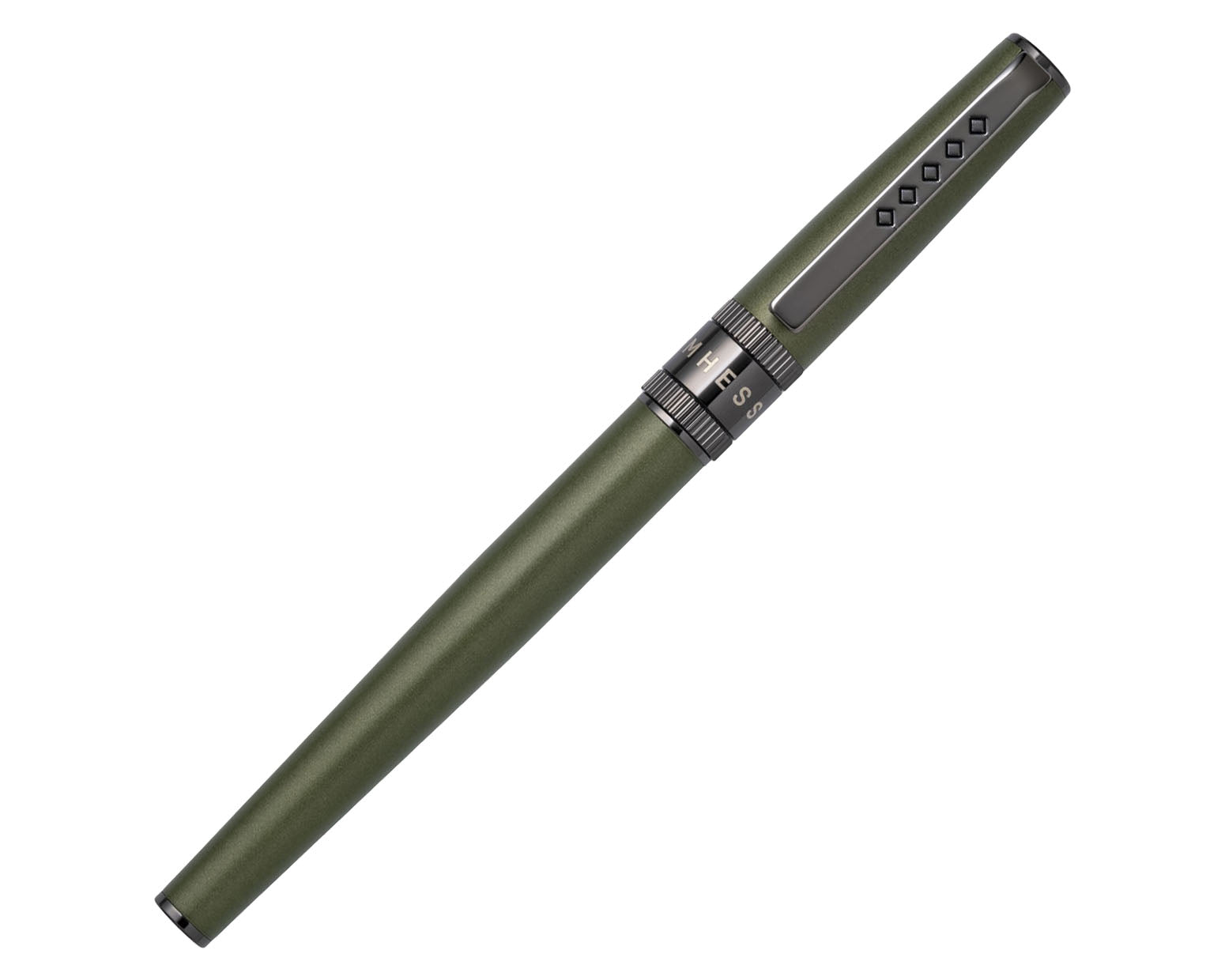 Tom Hessin Rebel Collection Garrison Green Fountain Pen with Gunmetal Trim