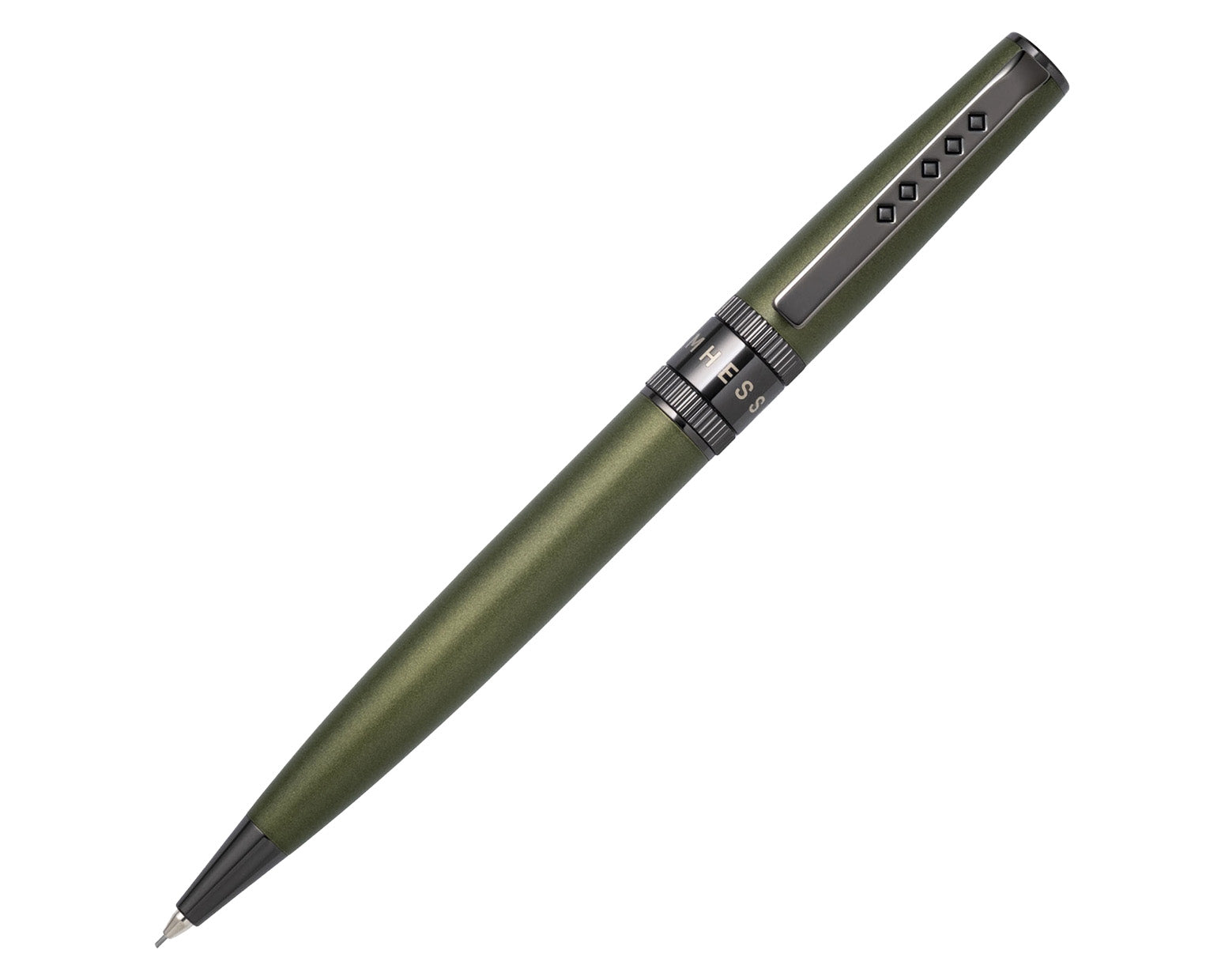 Tom Hessin Rebel Collection Garrison Green Mechanical Pencil with Gunmetal Trim