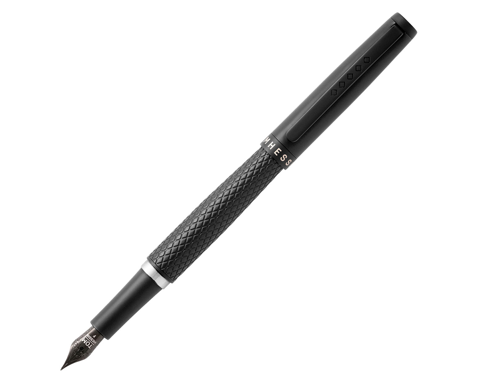 Tom Hessin Magnetic Series Carbon Fountain Pen with Matte Black Trim