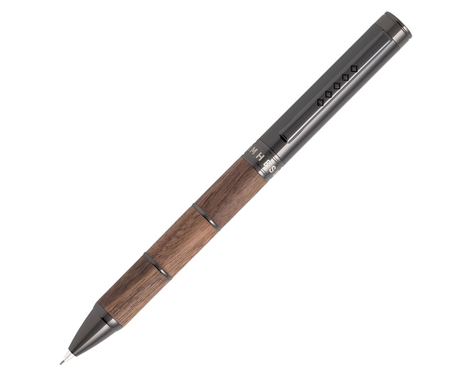 Tom Hessin Revolution Collection Rustic Wooden Barrel Mechanical Pencil