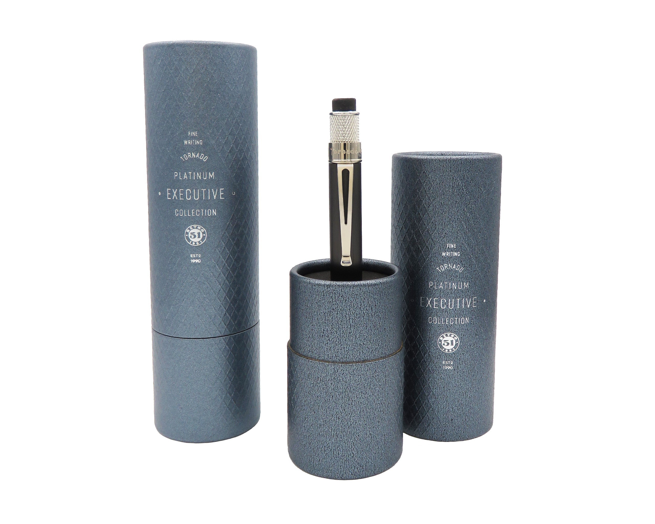 Retro51 Tornado™ Platinum Executive Black Nickel Pencil 1.15mm