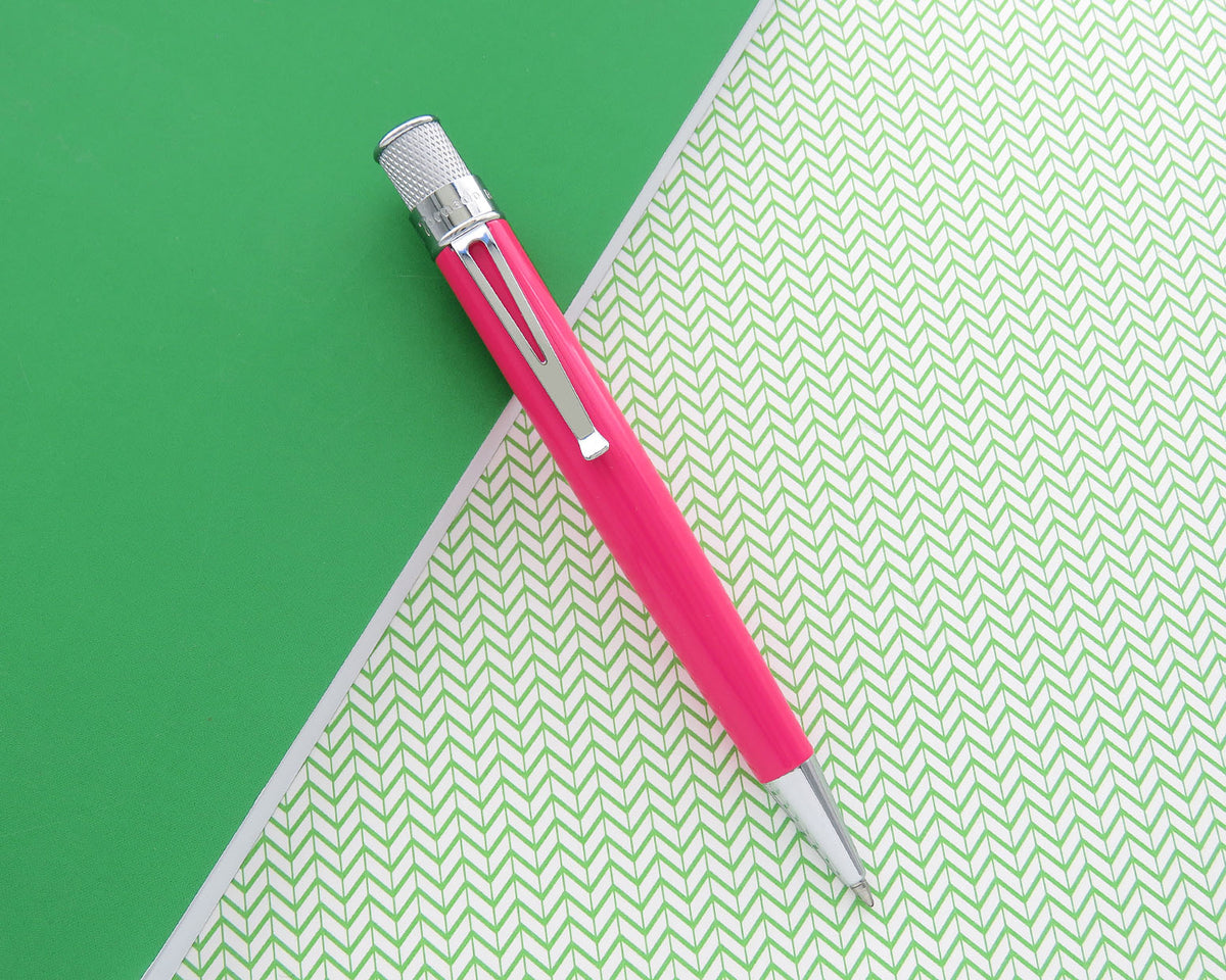 Retro51 Tornado™ ColorWave Positively Pink Rollerball Pen