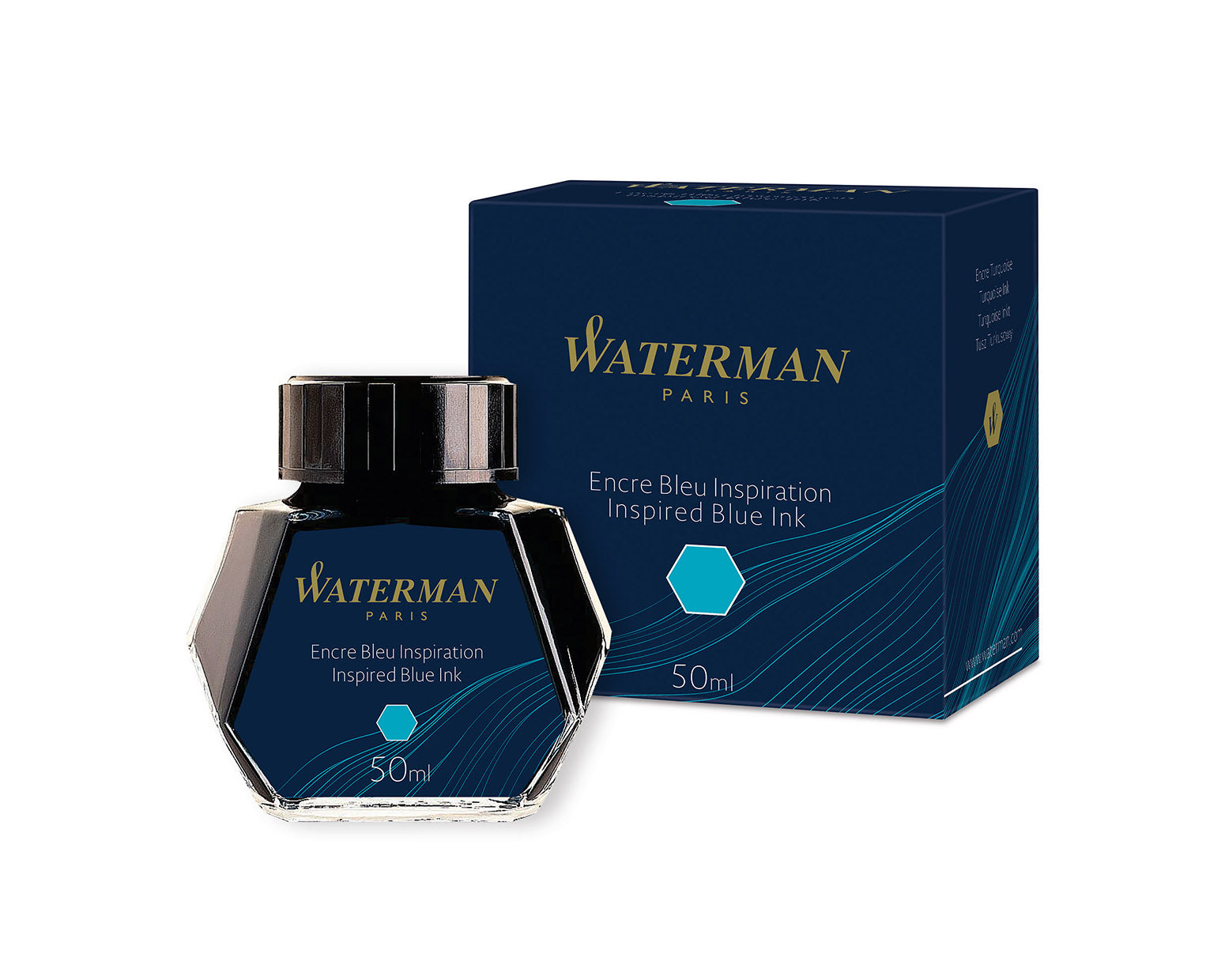 Waterman 50ml Bottled Ink - Inspired Blue/Turquoise
