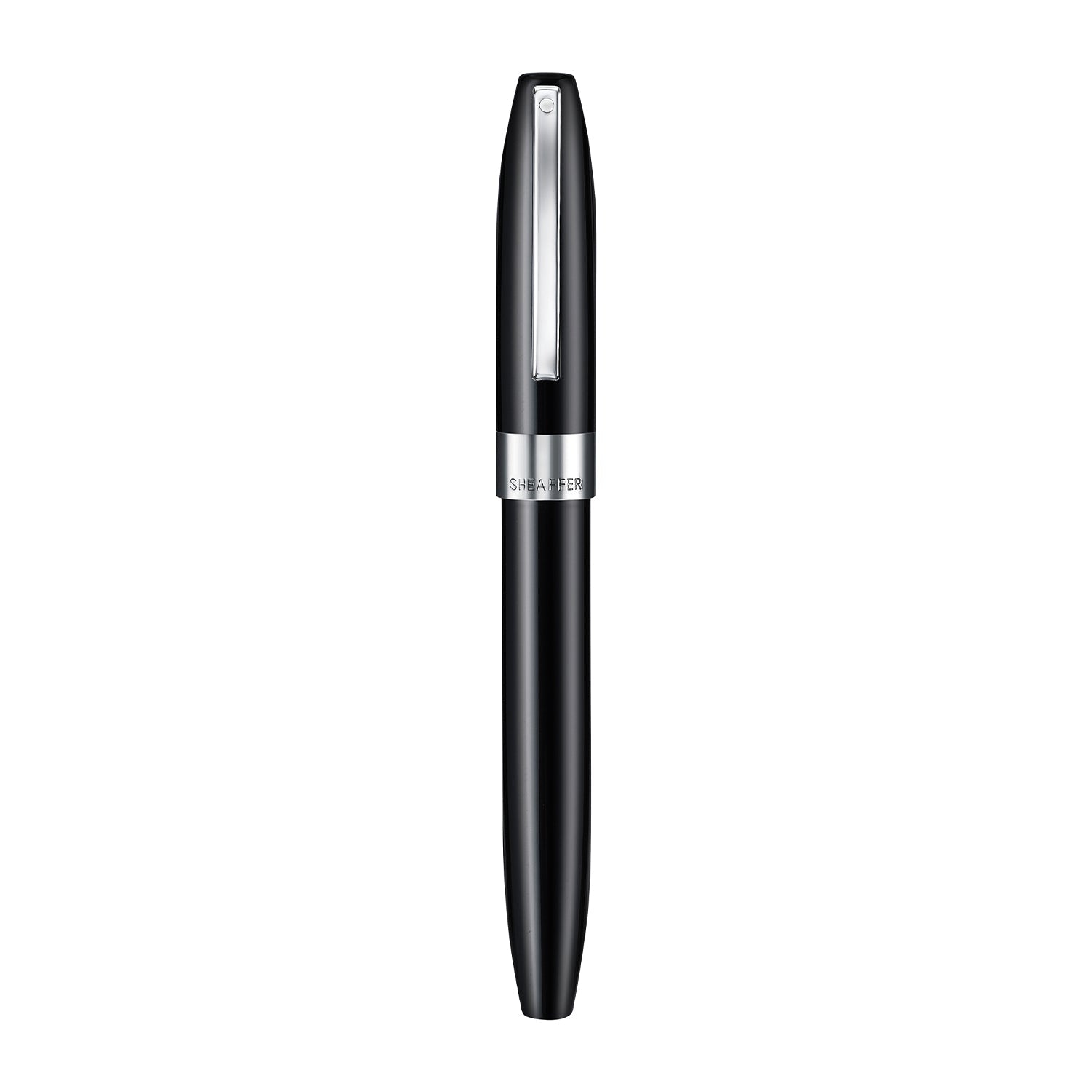 Sheaffer Legacy Glossy Black Fountain Pen with Inlaid Nib and Chrome-Plated Trim